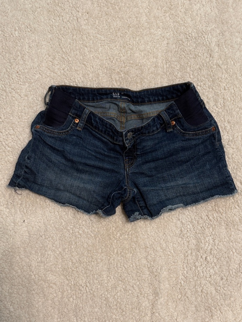 GAP Dark Indigo Denim Maternity Shorts